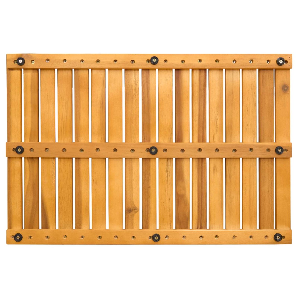 vidaXL Πατάκι μπάνιου Μονόχρωμο Καφέ 60 x 40 cm Στερεό Ξύλο Ακακίας