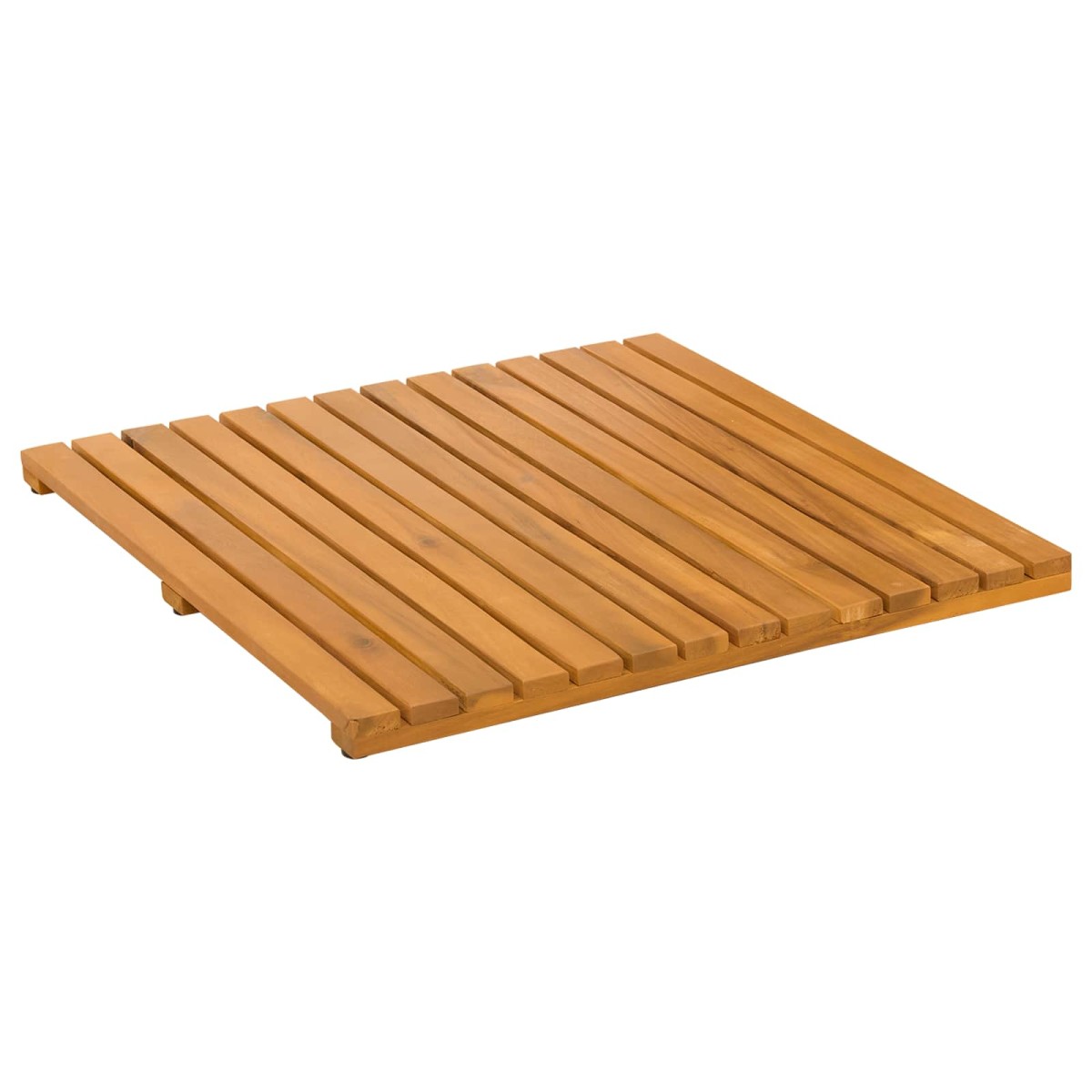 vidaXL Πατάκι μπάνιου Μονόχρωμο Καφέ 50 x 50 cm Στερεό Ξύλο Ακακίας