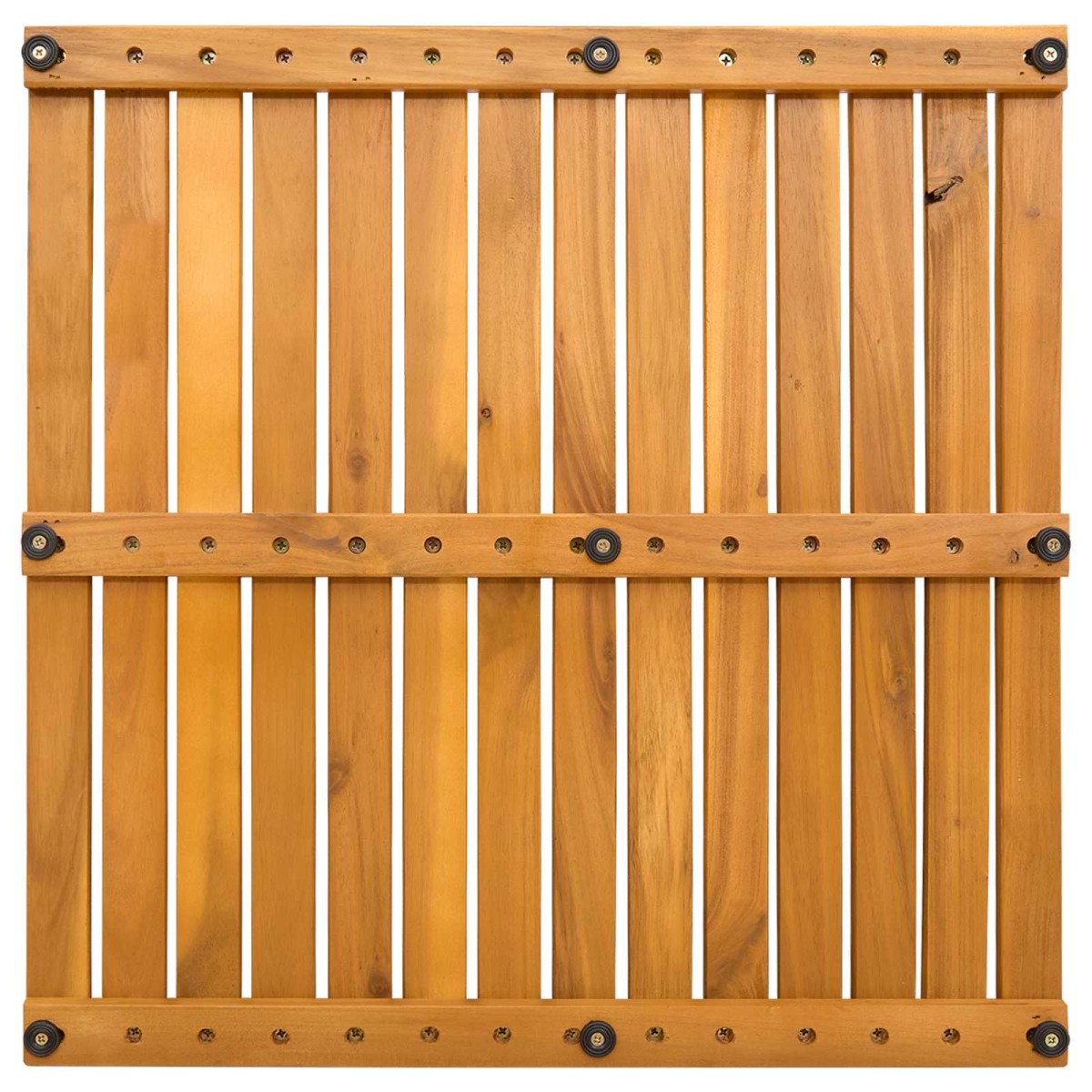 vidaXL Πατάκι μπάνιου Μονόχρωμο Καφέ 50 x 50 cm Στερεό Ξύλο Ακακίας