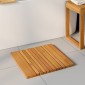 vidaXL Πατάκι μπάνιου Μονόχρωμο Καφέ 52 x 50 εκ Στερεό Ξύλο Ακακίας