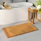 vidaXL Πατάκι μπάνιου Μονόχρωμο Καφέ 100 x 55 cm Στερεό Ξύλο Ακακίας