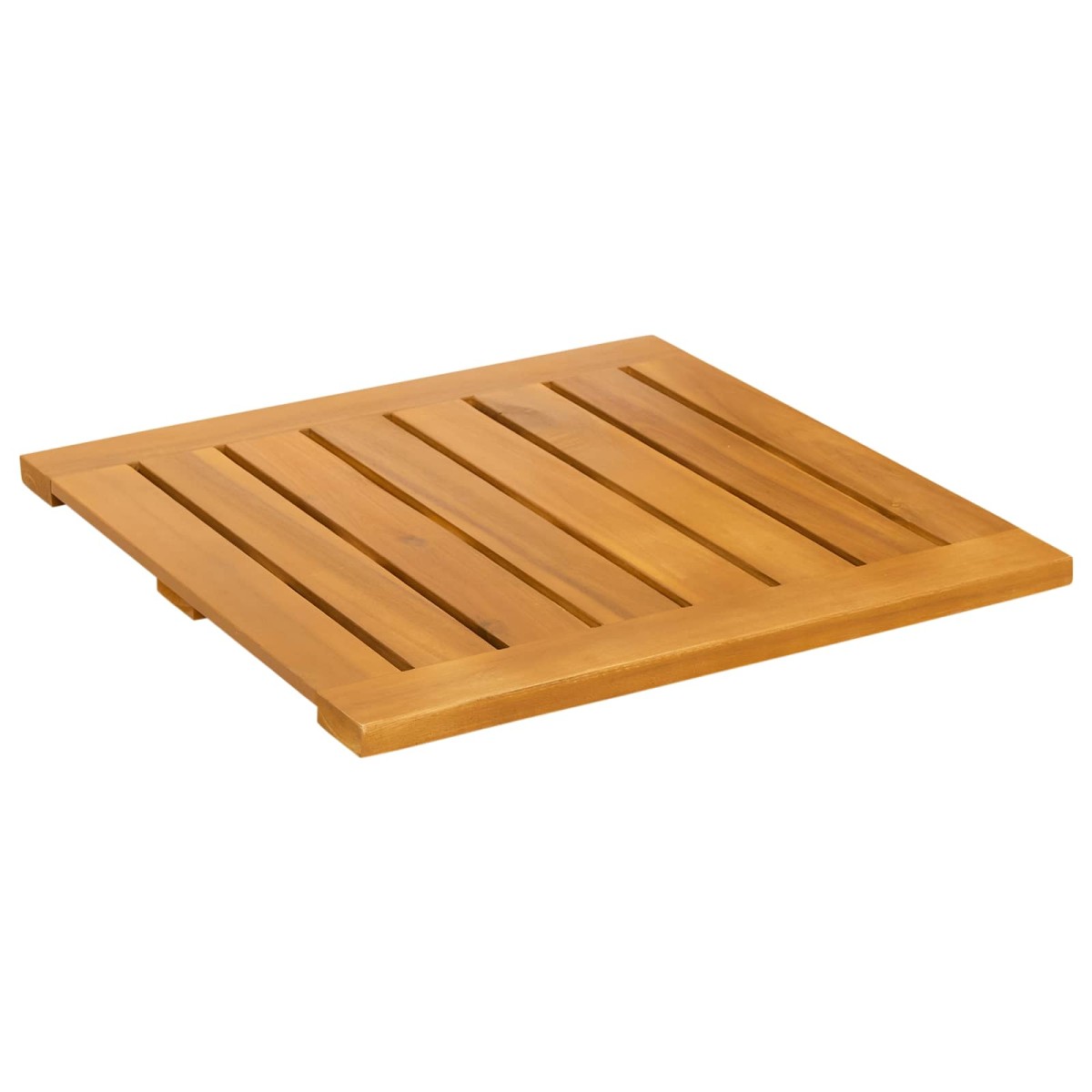 vidaXL Πατάκι μπάνιου Μονόχρωμο Καφέ 50 x 50 cm Στερεό Ξύλο Ακακίας