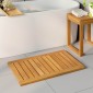 vidaXL Πατάκι μπάνιου Μονόχρωμο Καφέ 80 x 50 cm Στερεό Ξύλο Ακακίας