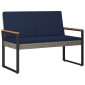 vidaXL Σετ Εξωτερικών Επίπλων 4 τμχ. Γκρι και Navy Blue