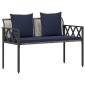 vidaXL Σετ Εξωτερικών Επίπλων 4 τμχ. Γκρι και Navy Blue