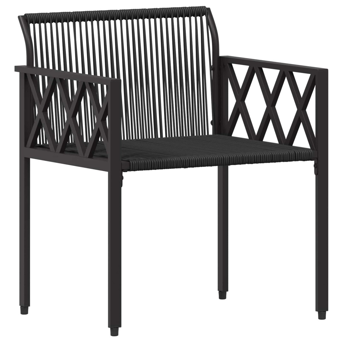 vidaXL Σετ Εξωτερικών Επίπλων 4 pcs Μαύρο και Τυρκουάζ συνθετικό ρατάν