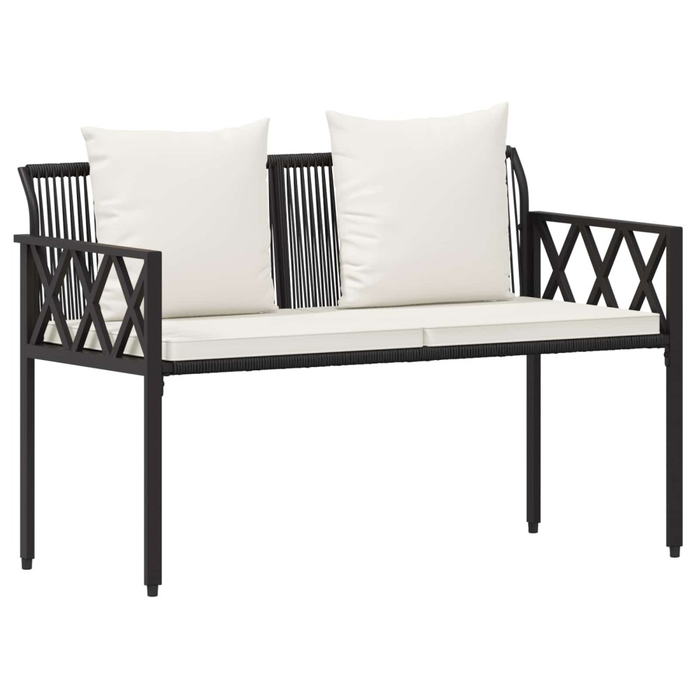 vidaXL Εξωτερικά παγκάκια 2 -Seater 116 x 56 x 75 εκ. συνθετικό ρατάν