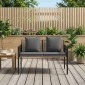 vidaXL Εξωτερικά παγκάκια 2 -Seater 116 x 56 x 75 εκ. συνθετικό ρατάν