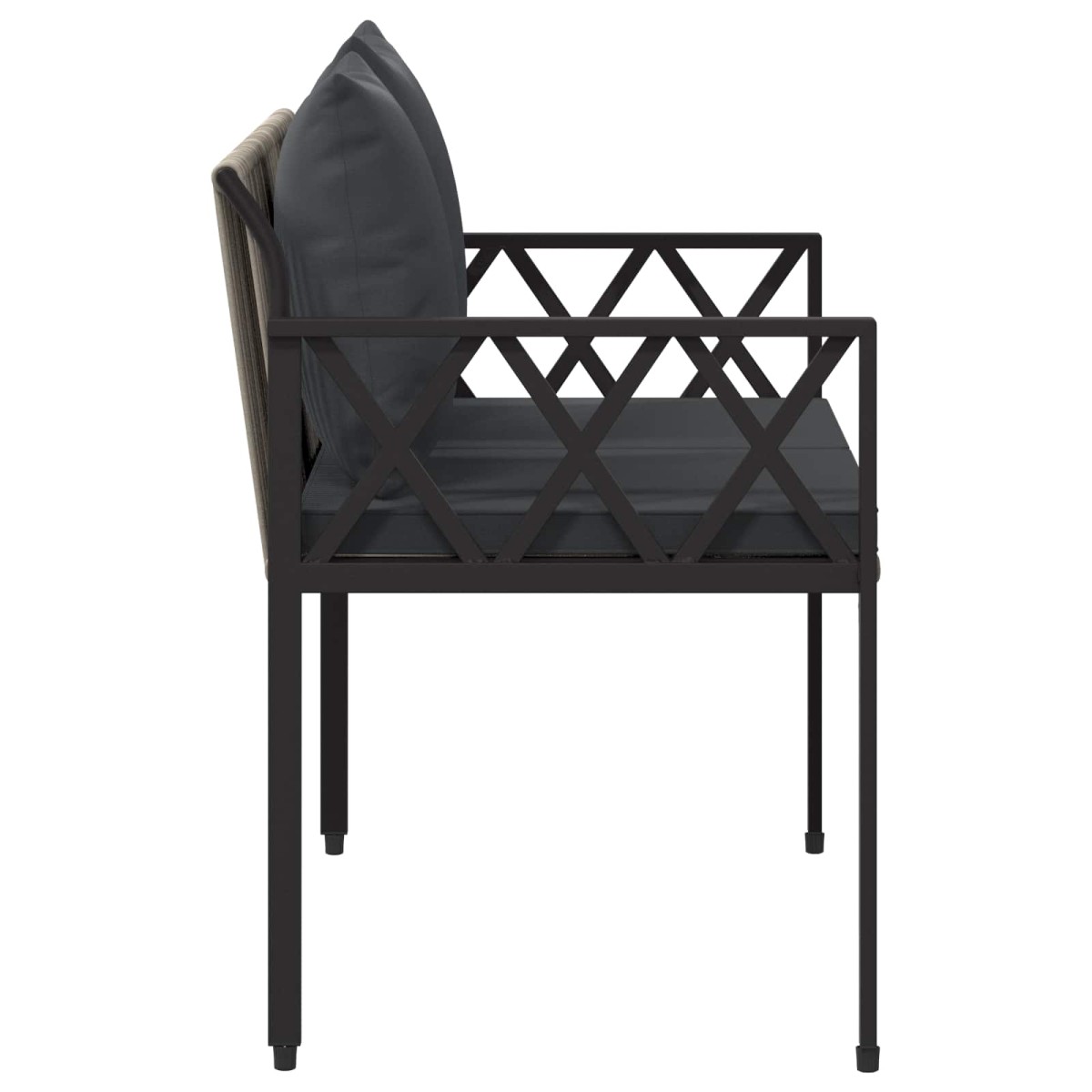 vidaXL Εξωτερικά παγκάκια 2 -Seater 116 x 56 x 75 εκ. συνθετικό ρατάν