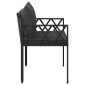vidaXL Εξωτερικά παγκάκια 2 -Seater 116 x 56 x 75 εκ. συνθετικό ρατάν