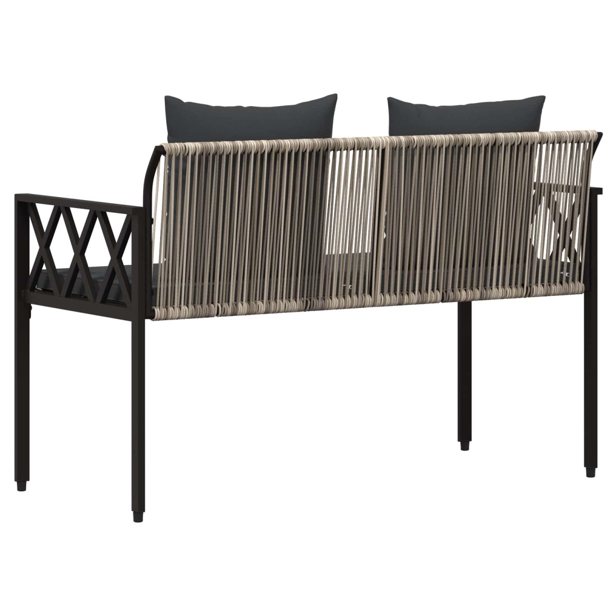 vidaXL Εξωτερικά παγκάκια 2 -Seater 116 x 56 x 75 εκ. συνθετικό ρατάν