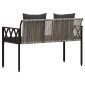 vidaXL Εξωτερικά παγκάκια 2 -Seater 116 x 56 x 75 εκ. συνθετικό ρατάν