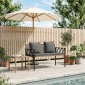 vidaXL Εξωτερικά παγκάκια 2 -Seater 116 x 56 x 75 εκ. συνθετικό ρατάν