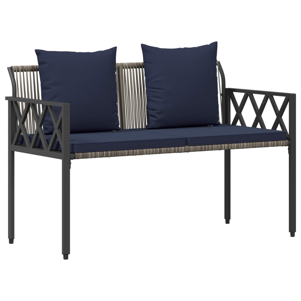 vidaXL Εξωτερικά παγκάκια 2 -Seater 116 x 56 x 75 εκ. συνθετικό ρατάν