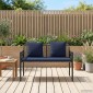 vidaXL Εξωτερικά παγκάκια 2 -Seater 116 x 56 x 75 εκ. συνθετικό ρατάν