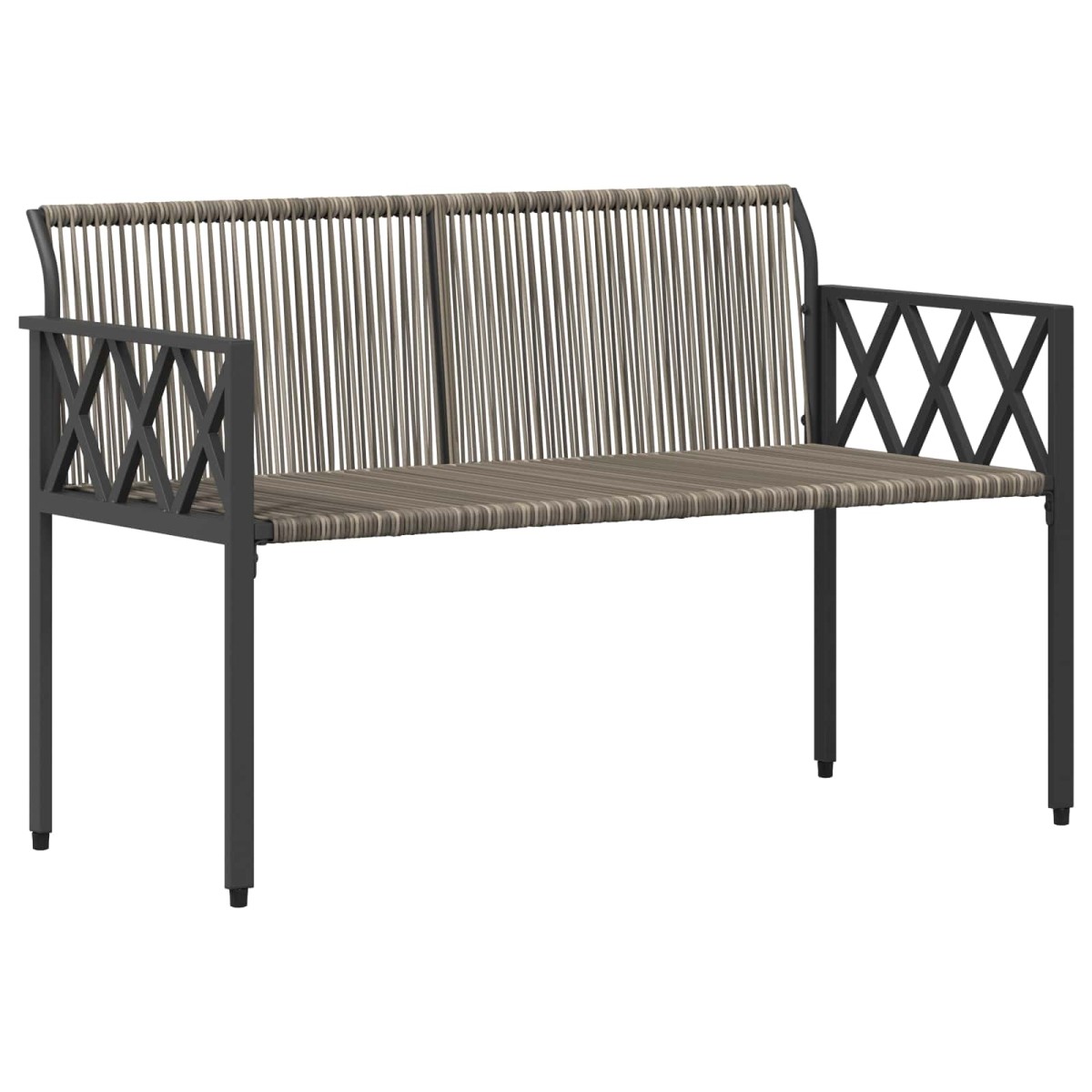 vidaXL Εξωτερικά παγκάκια 2 -Seater 116 x 56 x 75 εκ. συνθετικό ρατάν