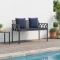 vidaXL Εξωτερικά παγκάκια 2 -Seater 116 x 56 x 75 εκ. συνθετικό ρατάν