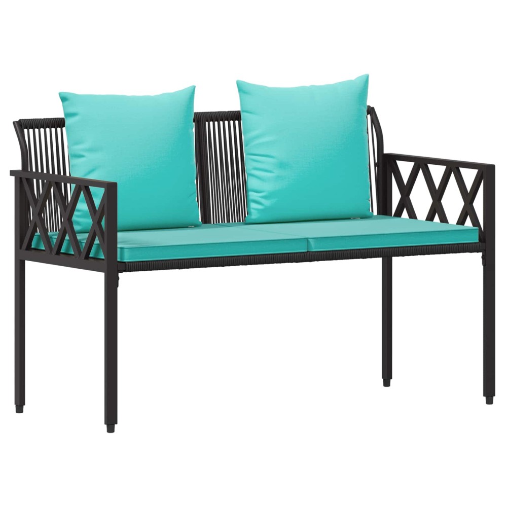 vidaXL Εξωτερικά παγκάκια 2 -Seater 116 x 56 x 75 εκ. συνθετικό ρατάν