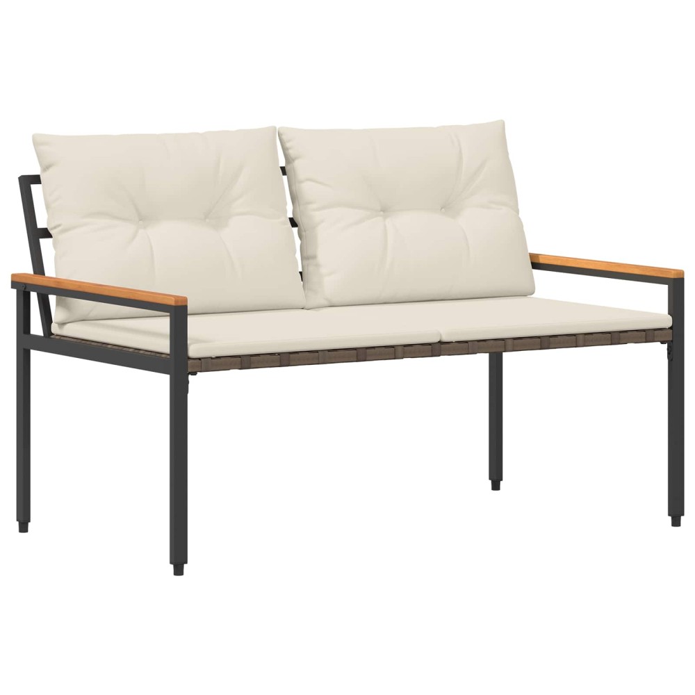 vidaXL Εξωτερικός πάγκος 2 -Seater 116 x 67,5 x 72 εκ συνθετικό ρατάν
