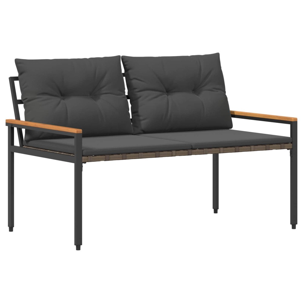vidaXL Εξωτερικός πάγκος 2 -Seater 116 x 67,5 x 72 εκ συνθετικό ρατάν