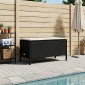 vidaXL Σκαμπό Κήπου Μαύρο και Κρέμα 80 x 38 x 45 cm Ράτα PE