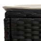vidaXL Σκαμπό Κήπου Μαύρο και Κρέμα 80 x 38 x 45 cm Ράτα PE