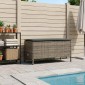 vidaXL Σκαμπό Κήπου Γκρι και Σκούρο Γκρι 80 x 38 x 45 cm Ράτα PE