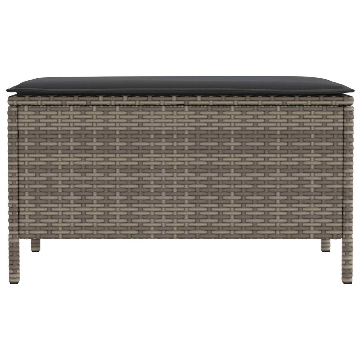 vidaXL Σκαμπό Κήπου Γκρι και Σκούρο Γκρι 80 x 38 x 45 cm Ράτα PE