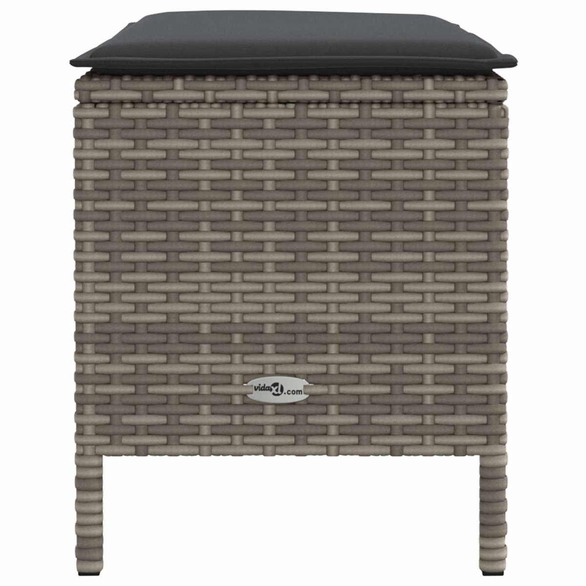 vidaXL Σκαμπό Κήπου Γκρι και Σκούρο Γκρι 80 x 38 x 45 cm Ράτα PE