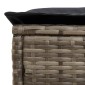 vidaXL Σκαμπό Κήπου Γκρι και Σκούρο Γκρι 80 x 38 x 45 cm Ράτα PE