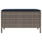 vidaXL Σκαμπό Κήπου Γκρι και Navy Blue 80 x 38 x 42 εκ Ράτα PE