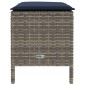 vidaXL Σκαμπό Κήπου Γκρι και Navy Blue 80 x 38 x 42 εκ Ράτα PE