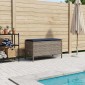 vidaXL Σκαμπό Κήπου Γκρι και Navy Blue 80 x 38 x 42 εκ Ράτα PE