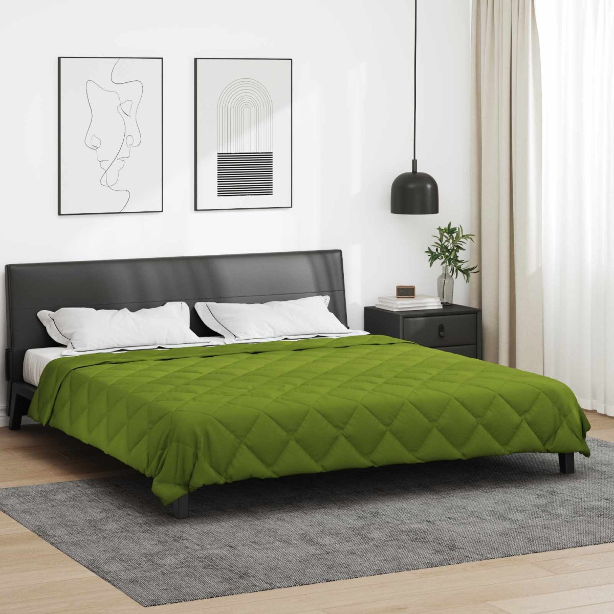 vidaXL Καλοκαιρινό Παπλωματοθήκη 220 x 260 cm Καλοκαίρι Πράσινο