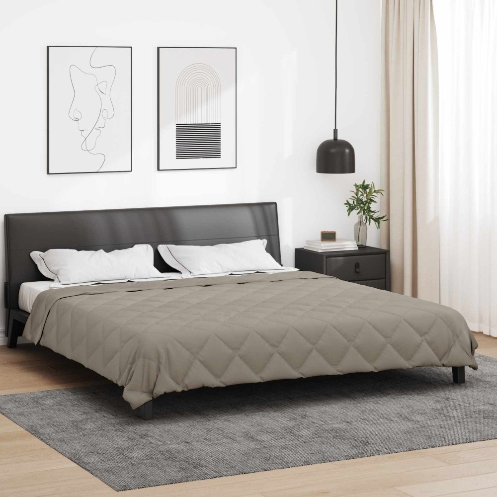 vidaXL Καλοκαιρινό Παπλωματοθήκη 220 x 200 εκ Καλοκαίρι Ανοιχτό γκρι
