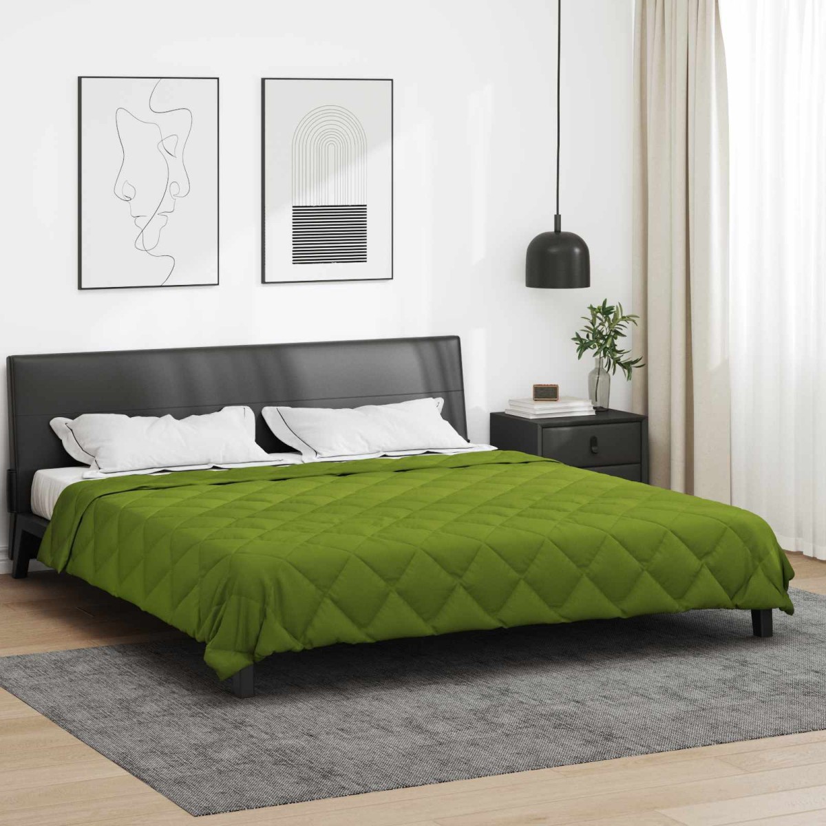 vidaXL Κουβέρτα ολόκληρου του χρόνου Πράσινο 220 x 240 cm Μικροΐνες