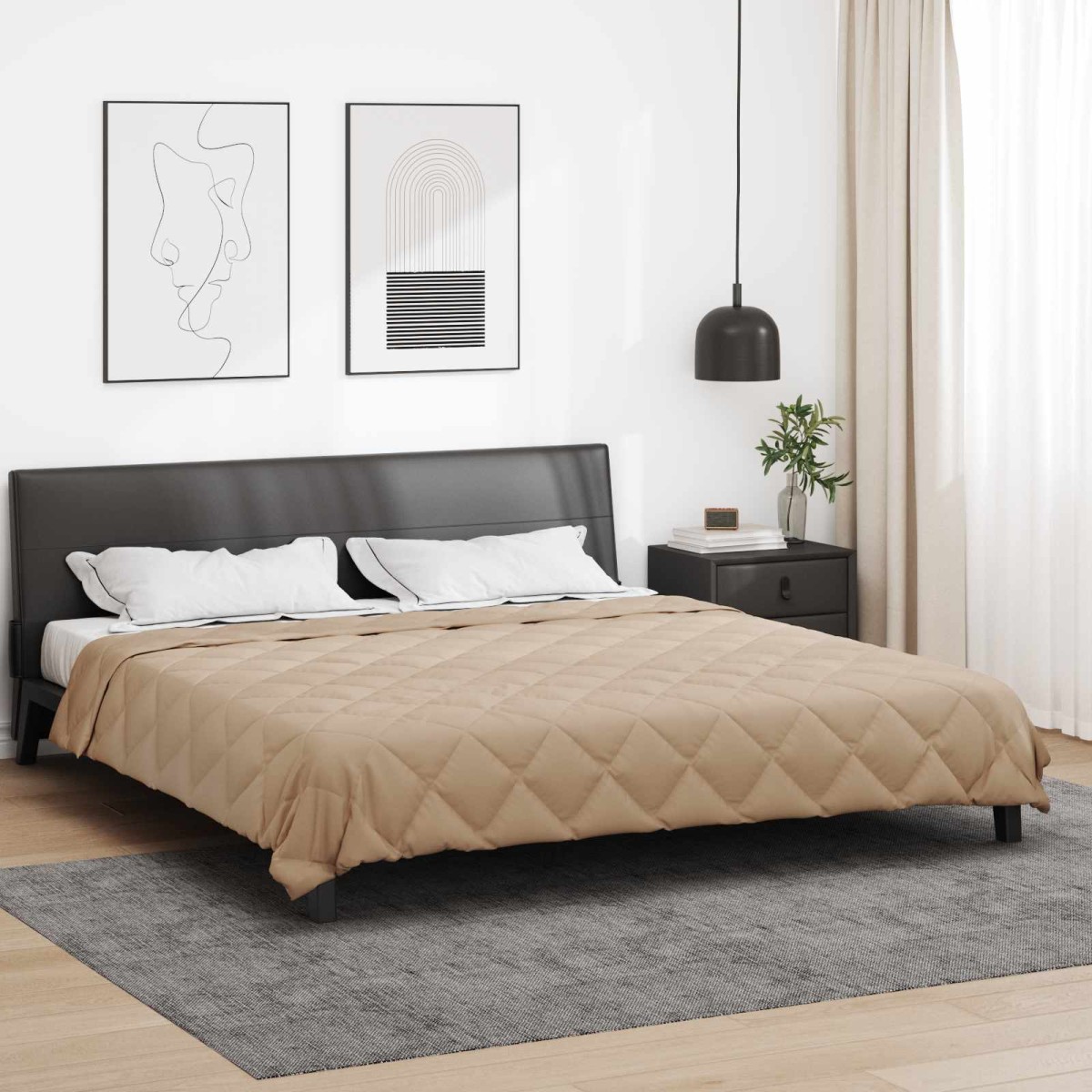 vidaXL Κουβέρτα ολόκληρου του χρόνου 200 x 220 cm 300 gsm Taupe
