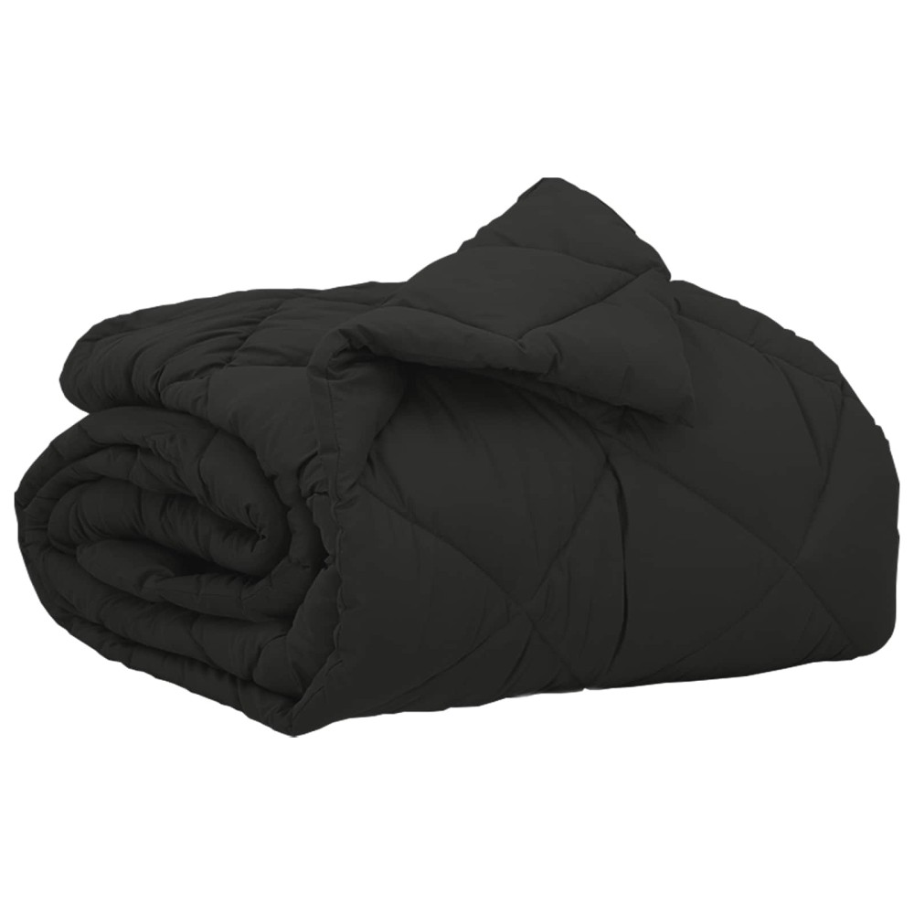 vidaXL Κουβέρτα ολόκληρου του χρόνου Μαύρο 155 x 220 cm Μικροΐνες