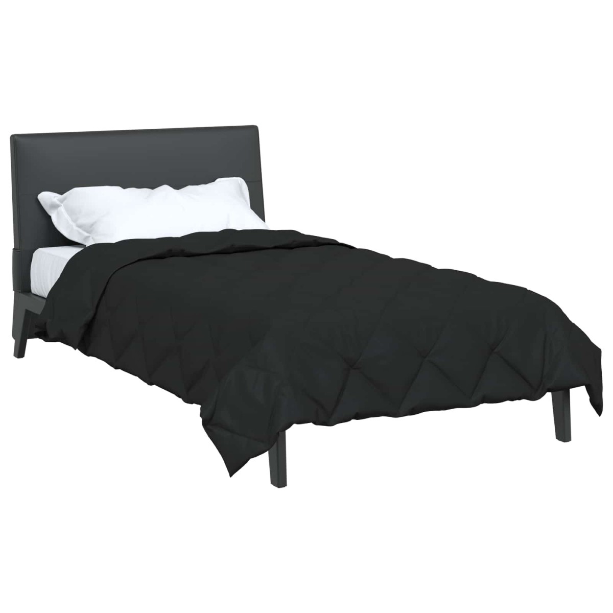 vidaXL Κουβέρτα ολόκληρου του χρόνου Μαύρο 155 x 220 cm Μικροΐνες