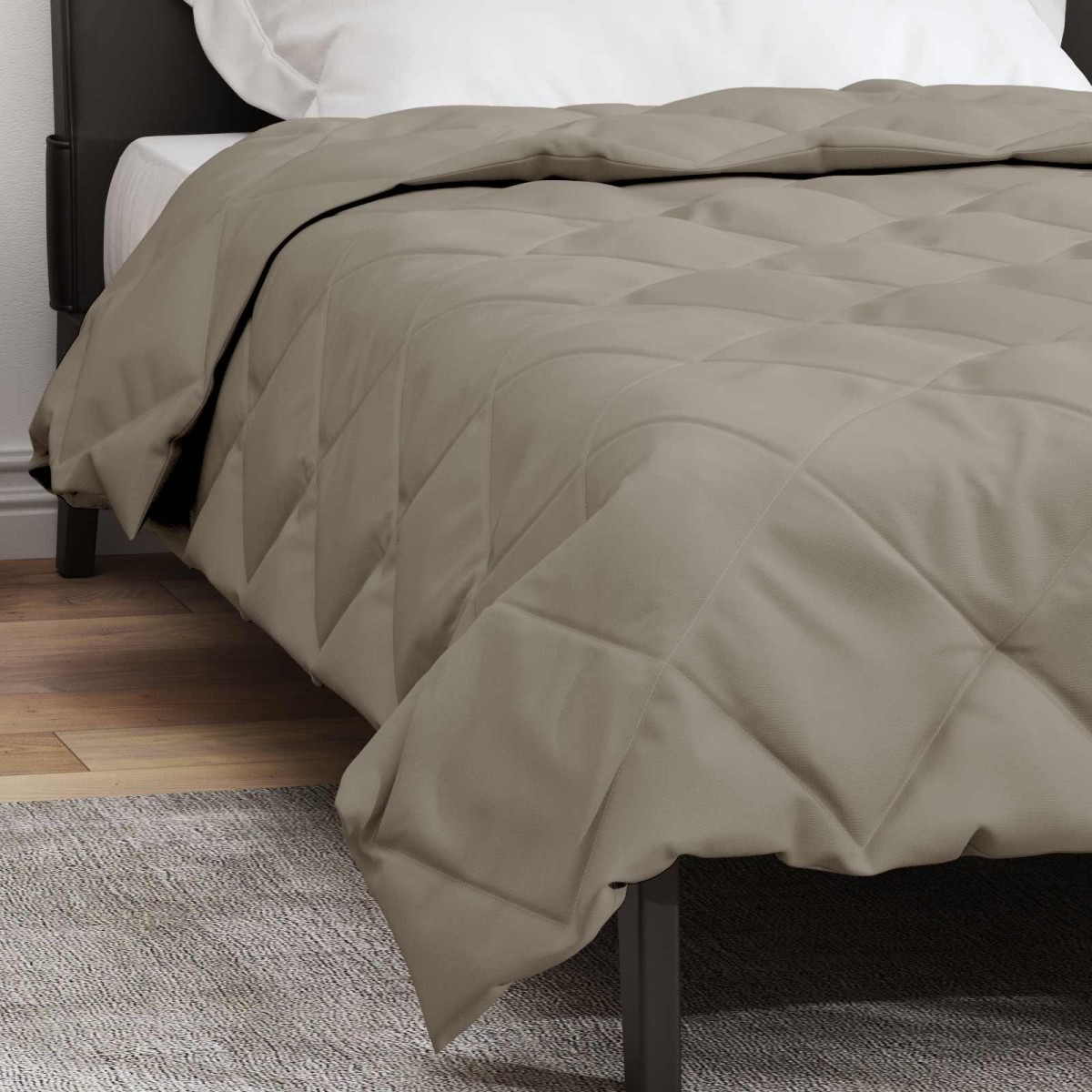 vidaXL Κουβέρτα ολόκληρου του χρόνου 140 x 200 cm 300 gsm Ανοιχτό γκρι