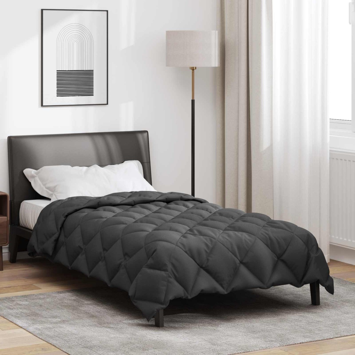 vidaXL Χειμερινό Παπλωματοθήκη 135 x 200 cm 450 gsm Ανθρακί