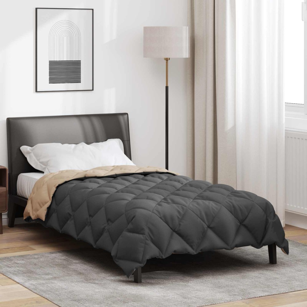 vidaXL Χειμερινό Παπλωματοθήκη 140 x 200 cm 450 gsm Ανθρακί και Taupe