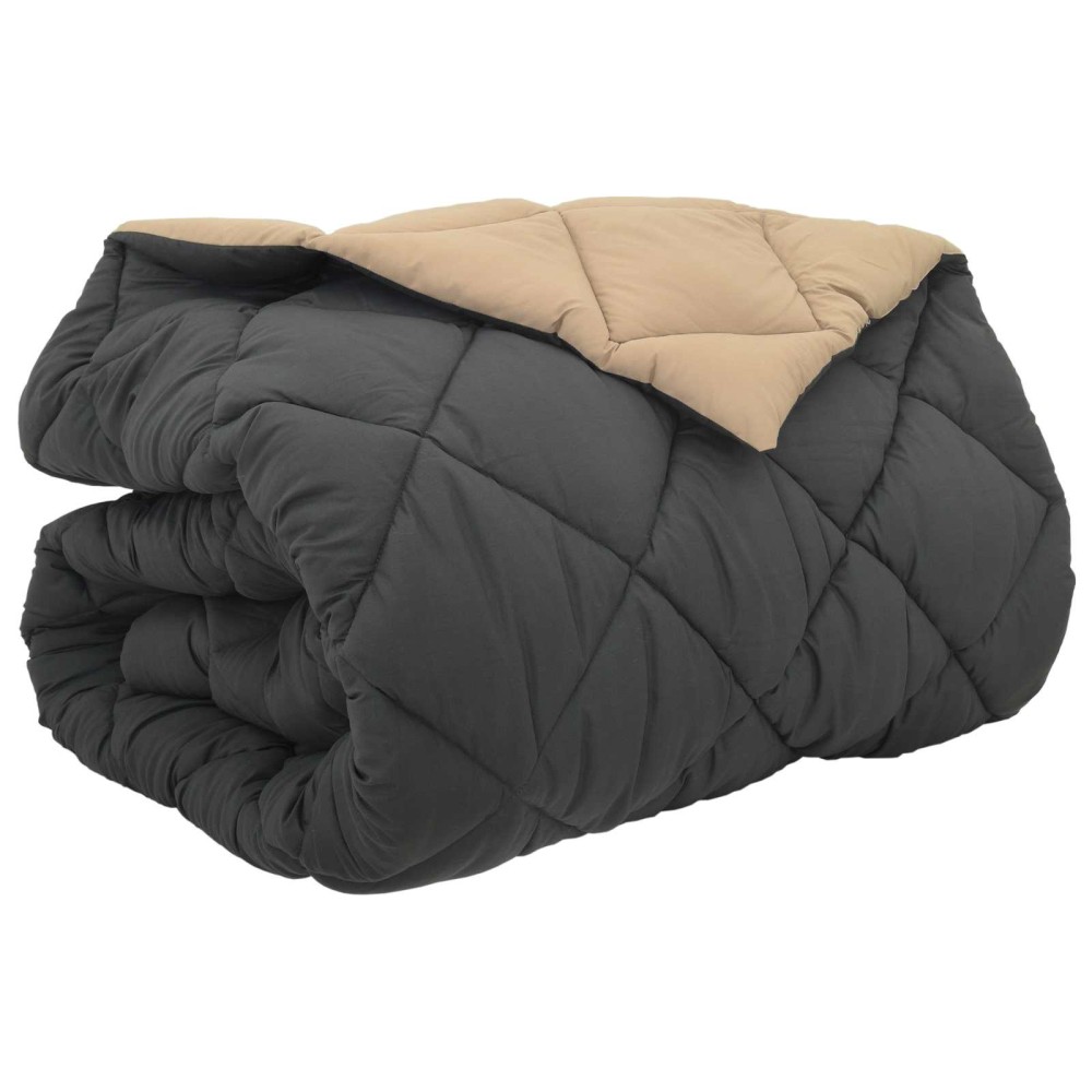 vidaXL Χειμερινό Παπλωματοθήκη 200 x 240 cm 450 gsm Ανθρακί και Taupe