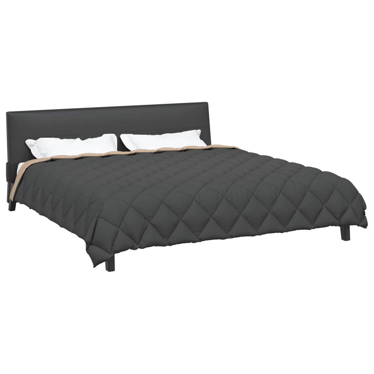 vidaXL Χειμερινό Παπλωματοθήκη 200 x 220 cm 450 gsm Ανθρακί και Taupe