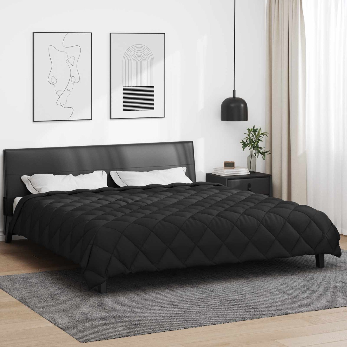 vidaXL Χειμερινό Παπλωματοθήκη 220 x 260 cm 450 gsm Μαύρο