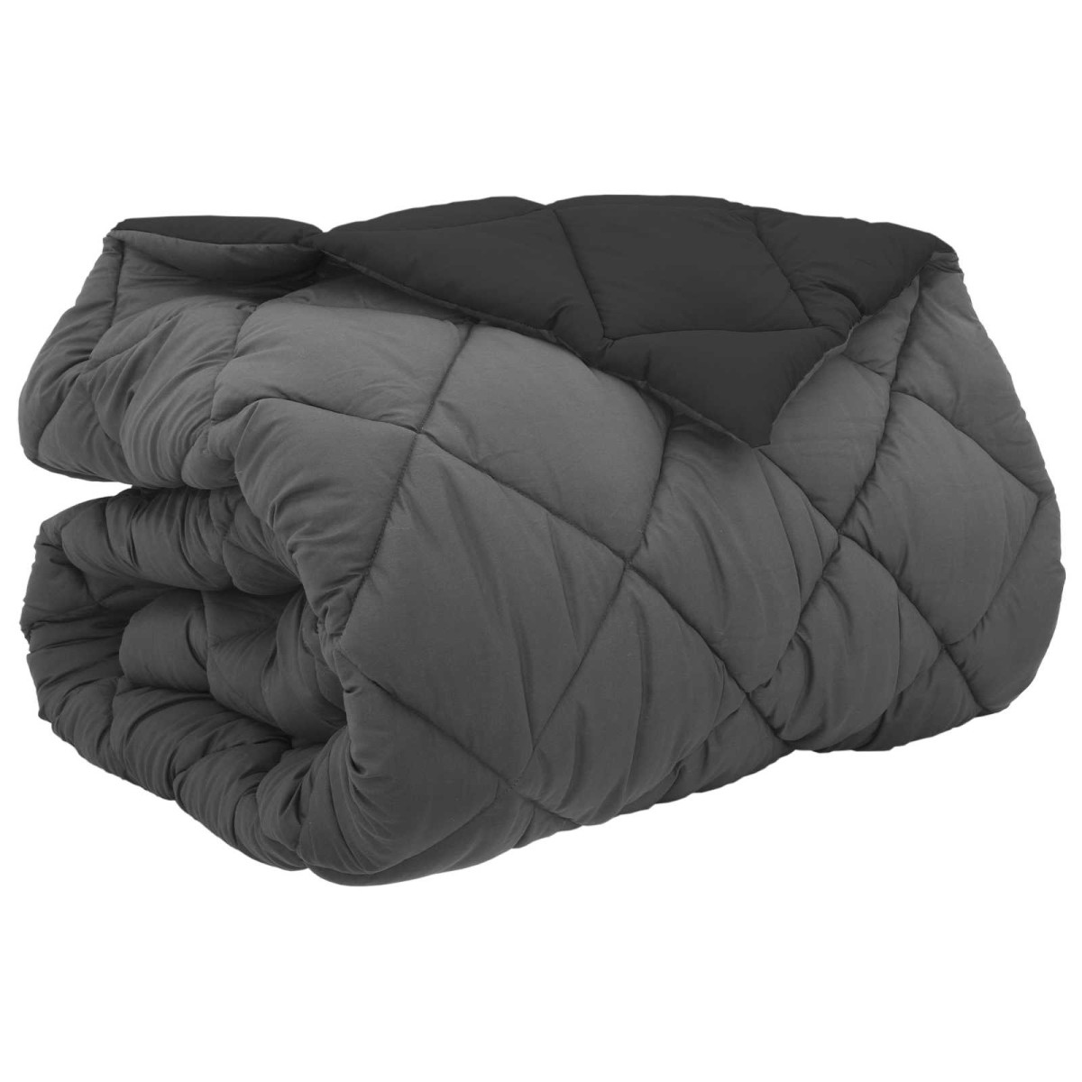 vidaXL Χειμερινό Παπλωματοθήκη 200 x 200 cm 450 gsm Μαύρο και Ανθρακί
