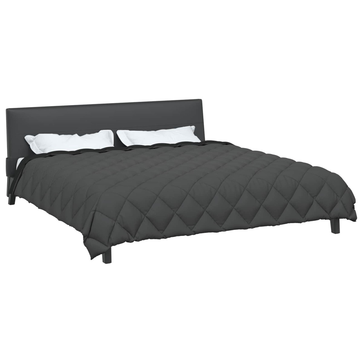 vidaXL Χειμερινό Παπλωματοθήκη 200 x 200 cm 450 gsm Μαύρο και Ανθρακί