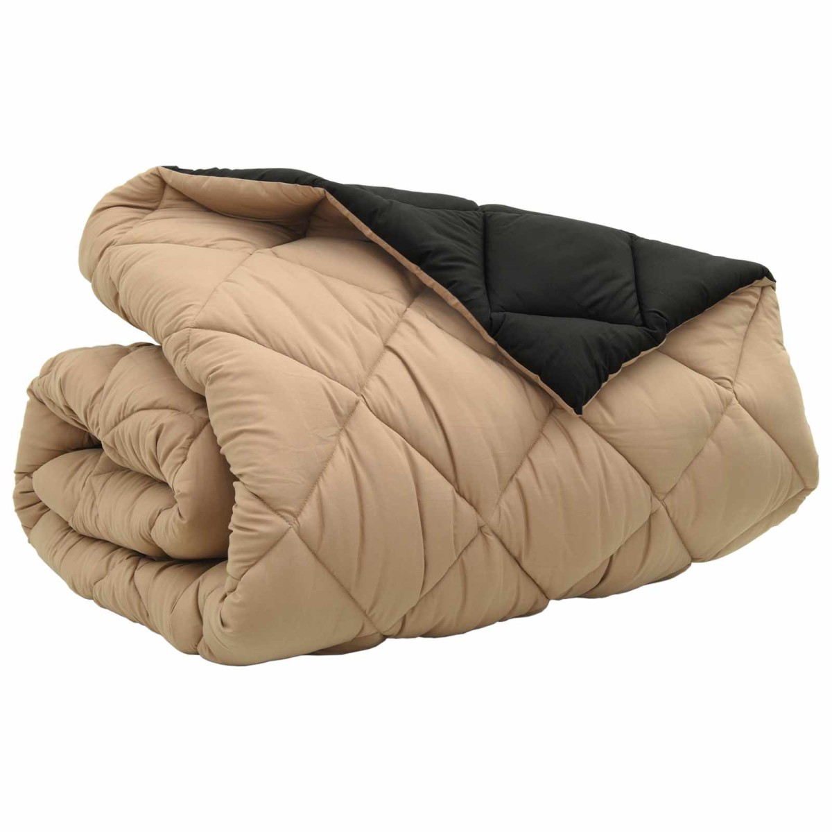 vidaXL Χειμερινό Παπλωματοθήκη 200 x 220 cm 450 gsm Μαύρο και Ταμπά