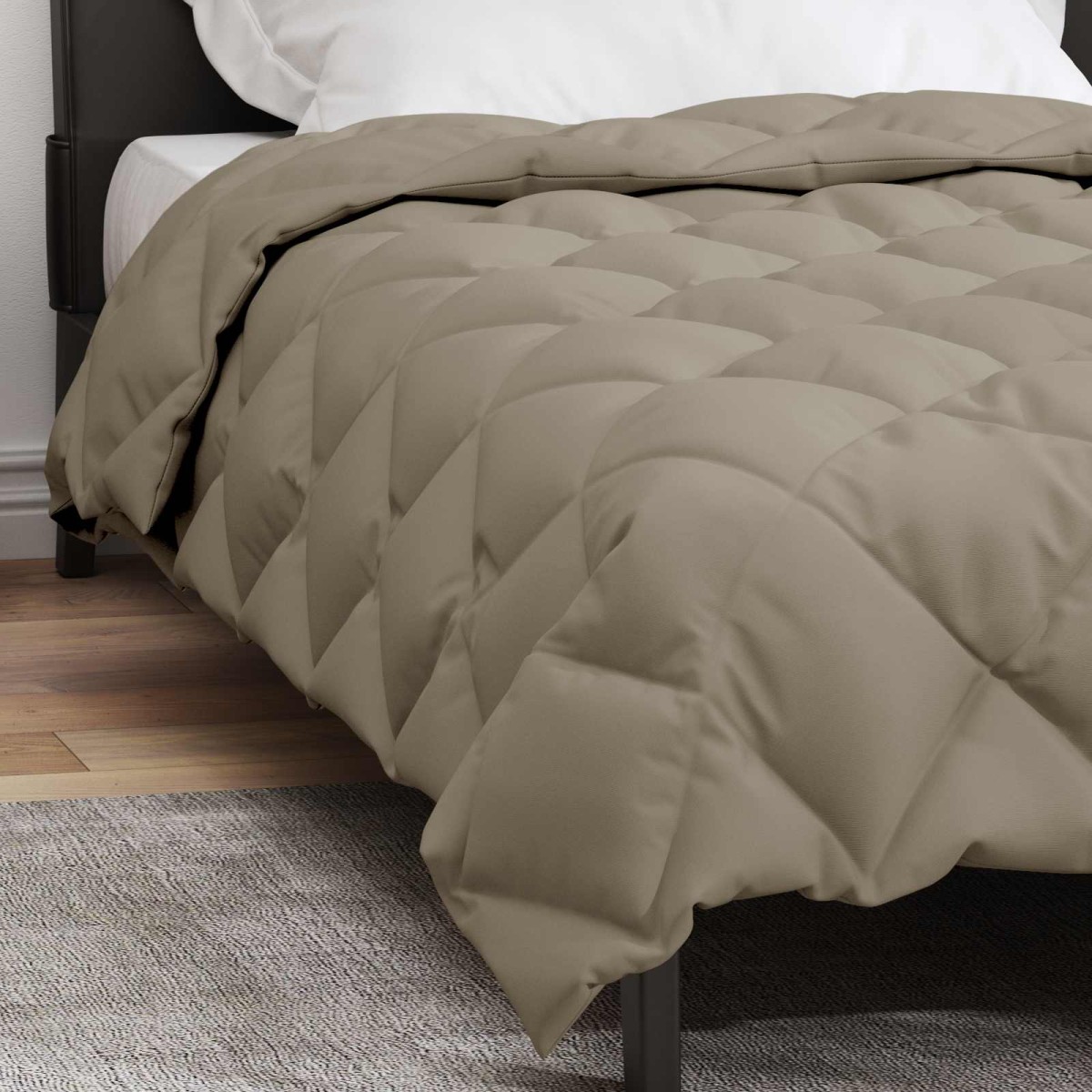 vidaXL Χειμερινό Παπλωματοθήκη 135 x 220 εκ. 450 gsm Ανοιχτό γκρι