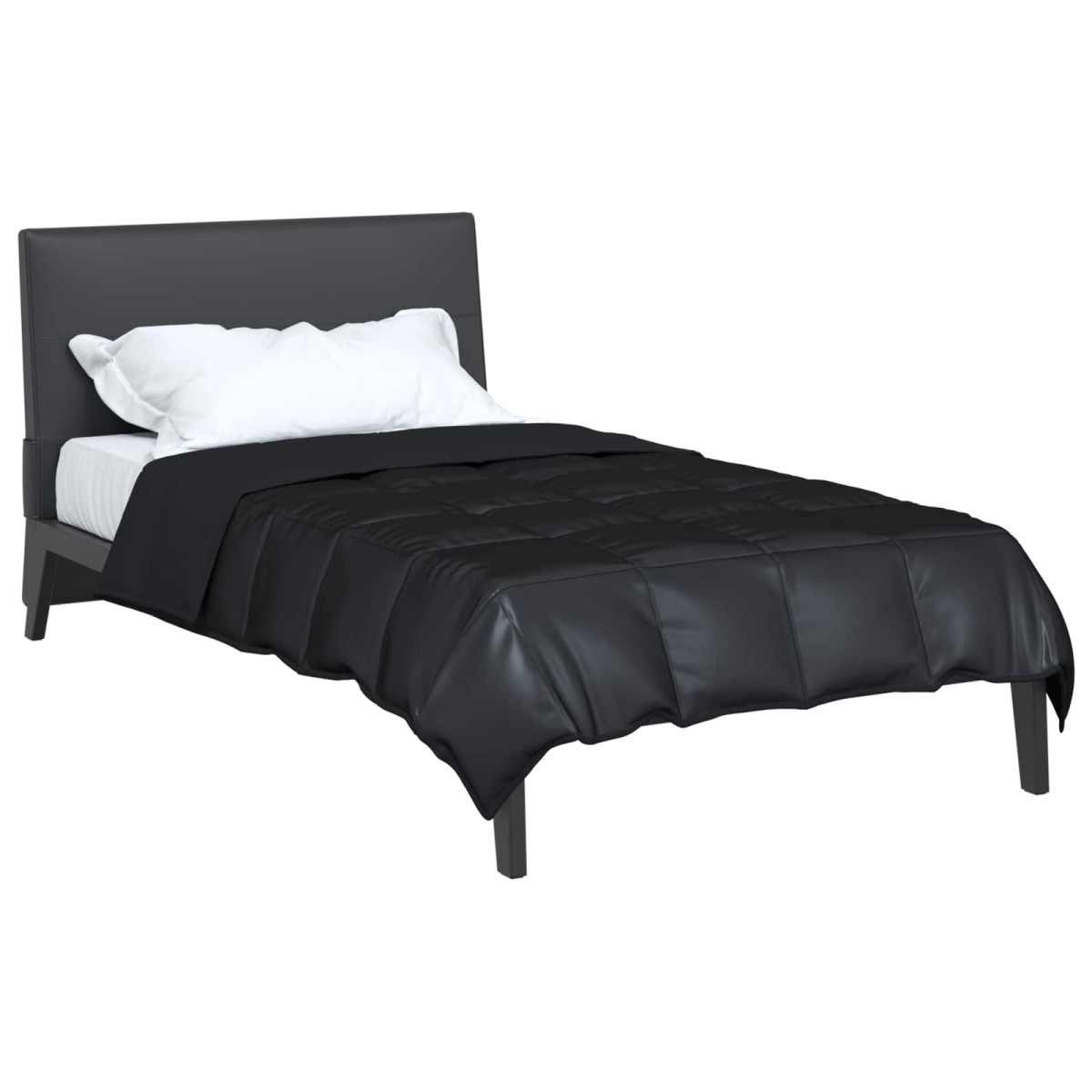 vidaXL Καλοκαιρινό Παπλωματοθήκη Μαύρο 155 x 220 cm